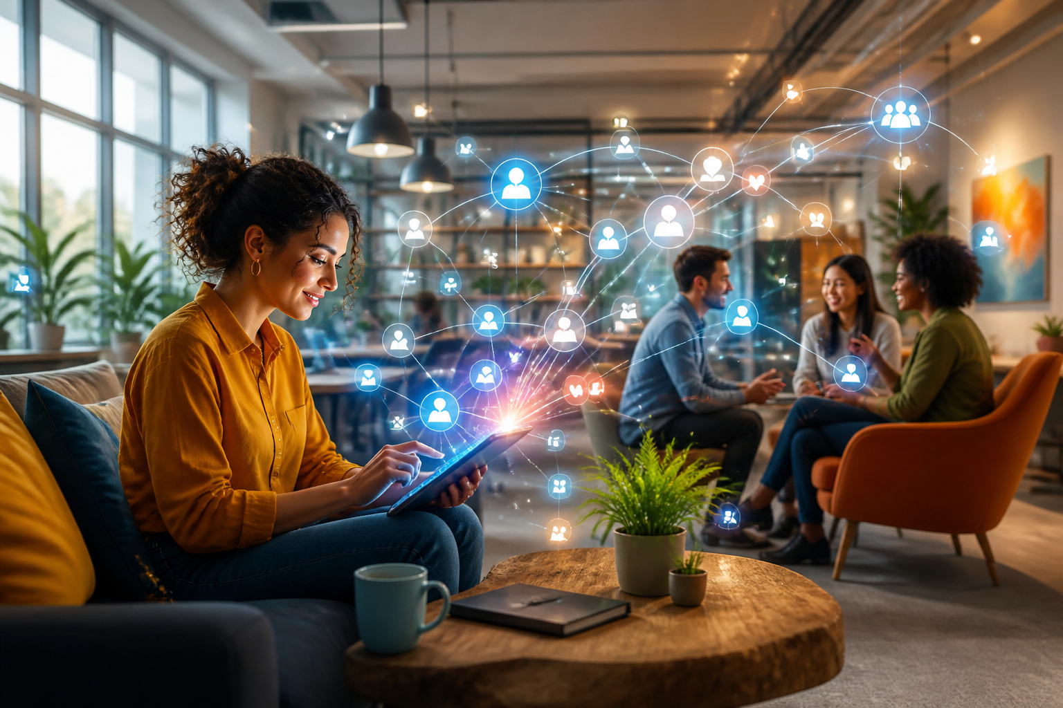 Connexion sociale et marketing numerique
