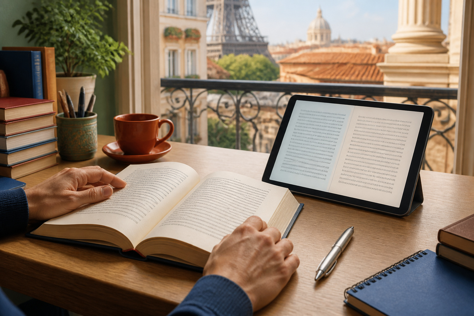 Connexion culturelle livre bilingue et tablette